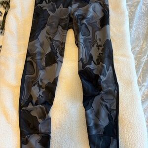 Adidas Black and Gray Running Leggings